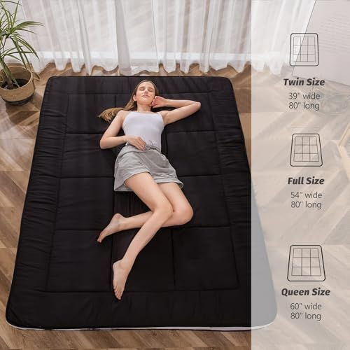 Full Size Japanese Floor Mattress, Extra Thick Folding Futon Sleeping Pad
