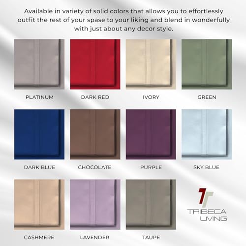 Tribeca Living Cal King Cotton Flannel Flat Sheet Only 170-GSM - Oversized 112 x 106 Inch Dimensions for Generous Bed Coverage - Soft Breathable Bedding in Purple