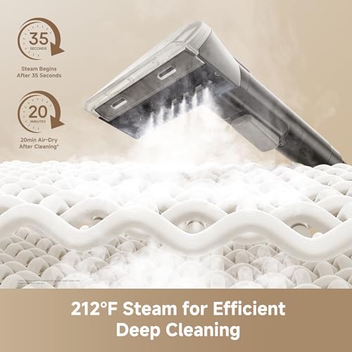 Portable Steam Carpet & Upholstery Cleaner with 17Kpa Suction & Self-Cleaning
