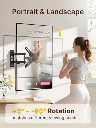 monTEK Full Motion Small TV Wall Mount for 13-43 Inch TVs up to 44 lbs