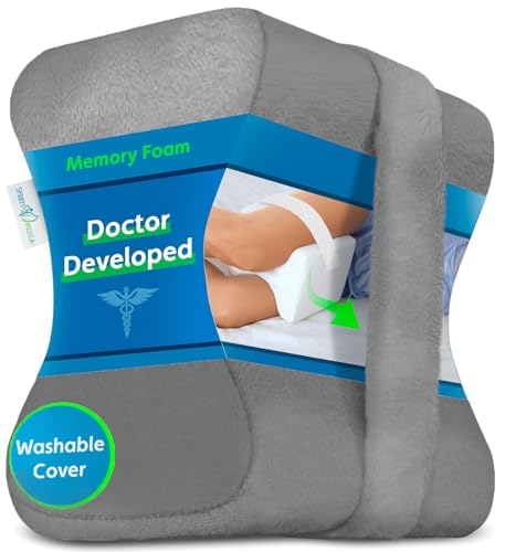 Memory Foam Knee Pillow for Side Sleepers | Sciatica & Back Relief