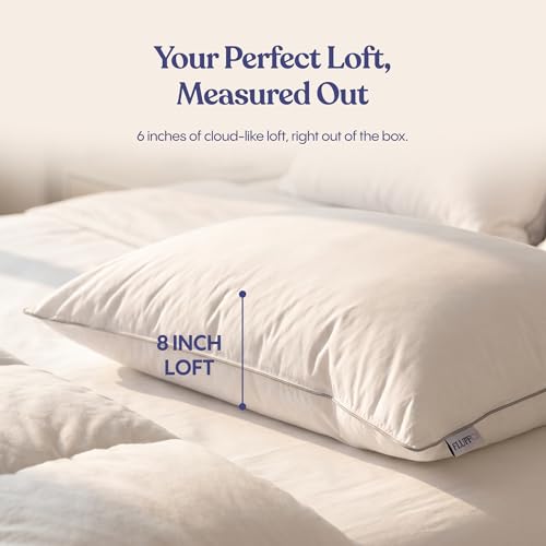 Down Alternative Bed Pillows - Standard/Queen Size, Soft (2 Pack)