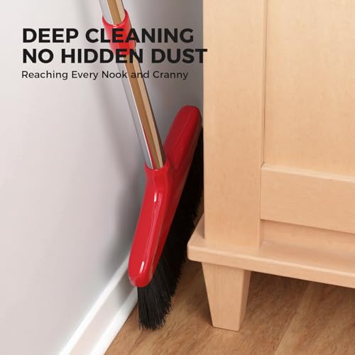 Heavy-Duty Indoor & Outdoor Broom with 48-Inch Stainless Steel Handle