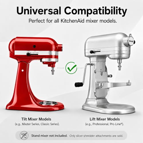 Vegetable Slicer and Shredder Attachment for Stand Mixers