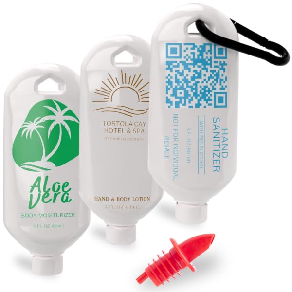 Discreet 3-Pack Travel Flask Set - 4oz Lotion-Style Liquor Bottles with Leak-Proof Spouts & Carabiner - BPA-Free & Portable for Cruises, Festivals, and Outdoor Use