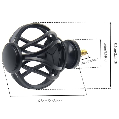 Twisted Cage Curtain Rod Finials, Decorative End Caps for 7/8 or 1 Inch Rods