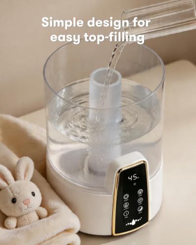 4L Top-Fill Cool Mist Humidifier for Bedroom with Night Light