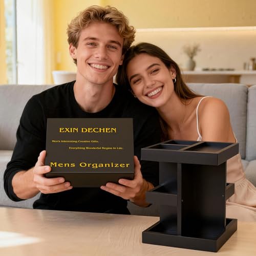 Black Cologne Organizer Stand for Men - Multi-Layer Perfume Storage & Display