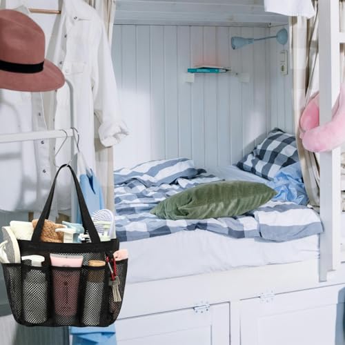 Fammart Mesh Shower Caddy Portable 8-Pocket Quick-Dry Toiletry Organizer