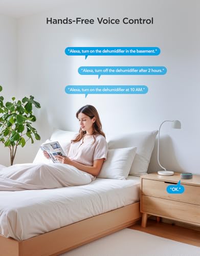 Smart Dehumidifier for Home 4500 Sq Ft 50 Pints with WiFi and Drain Hose