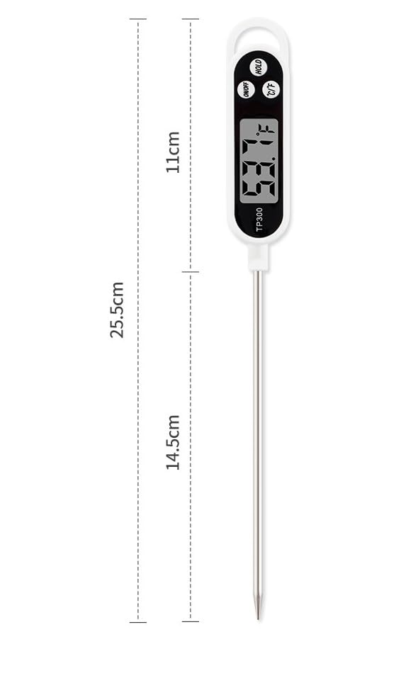 Skiennix Digital Food Thermometer - Fast & Accurate Measurement | Waterproof 304 Stainless Steel Probe