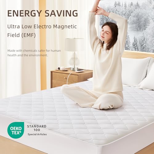 Heated Mattress Pad with Multi-Zone Control - Queen Size 60''x80''