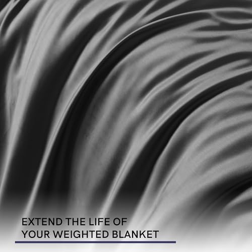 Cooling Bamboo Duvet Cover for Weighted Blankets - Dark Grey 60x80