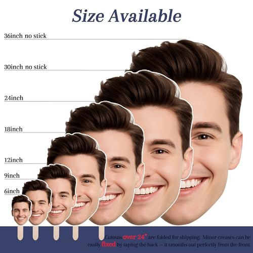 Custom Big Head Cutout on a Stick – Personalized Photo Party Prop