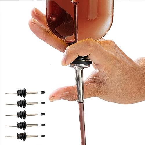 Leak-Proof Stainless Steel Pour Spouts - 6 Pack for Bar & Kitchen