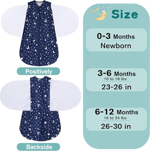 3-Way Adjustable Baby Sleep Sack & Swaddle - Wearable Blanket (3-6 Months)
