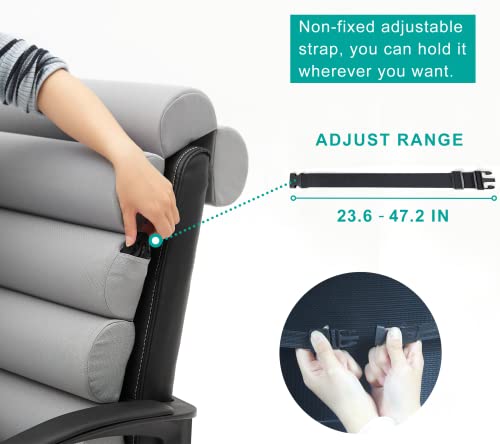 Ergonomic Lumbar Support Pillow for Office Chair - Adjustable Back Cushion