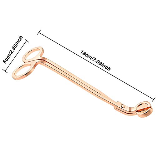 Rose Gold Candle Wick Trimmer - Durable Stainless Steel Cutter