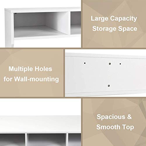 Wall-Mounted Floating Computer Desk and Storage Cabinet Set