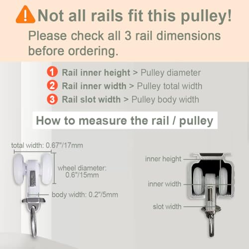 Heavy-Duty Aluminum Curtain Rail Runners - Smooth Sliding Pulleys (10 Pack)