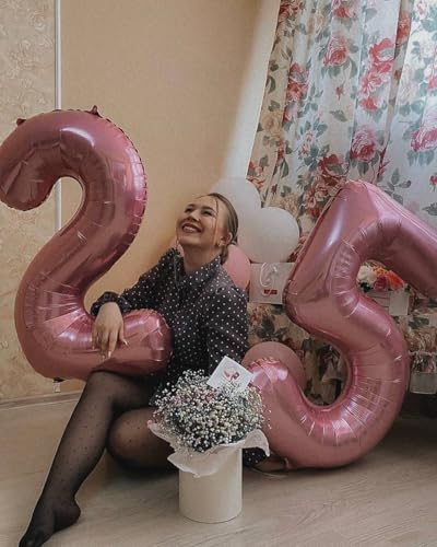 Pastel Pink Number 2 Balloon - 40 Inch Foil Decoration for Birthdays