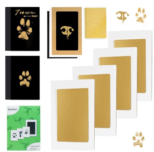 Inkless Paw Print Kit - Mess-Free Clean Touch Keepsake (4 Pads & 16 Cards)