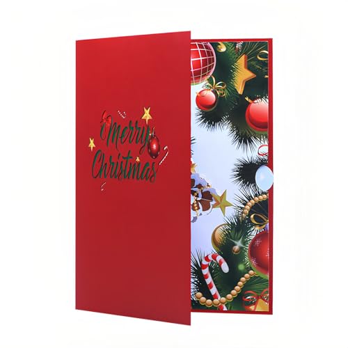 Steelhill Pinecones Card Pop Up Christmas Cards with Envelope – Merry Xmas Gift for Mom Wife Boyfriend (Pinecones Card)