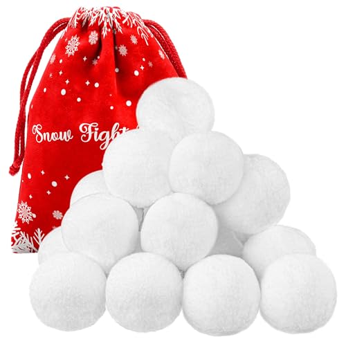 15-Piece Soft Indoor Snowballs for Snowball Fight & Holiday Decor