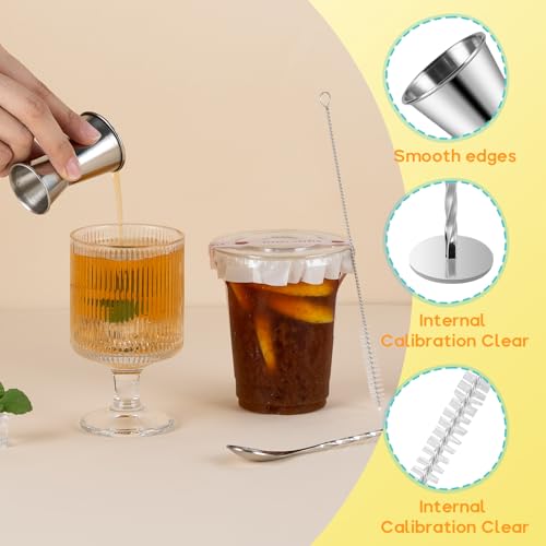 5-Piece Stainless Steel Lemonade Drink Making Set with Straw Puncher, Muddler & More