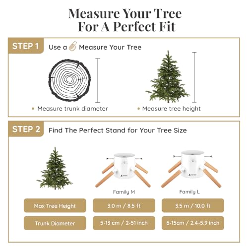 Modern Metal Christmas Tree Stand Base for 10ft Real Trees, White