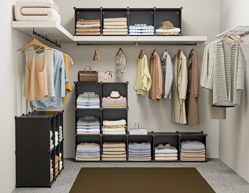 6-Cube Storage Organizer Modular Stackable Closet Cubby Shelf Unit