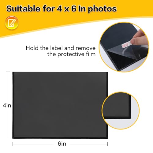15-Pack 4x6 Magnetic Picture Frames for Refrigerator & Locker - Black