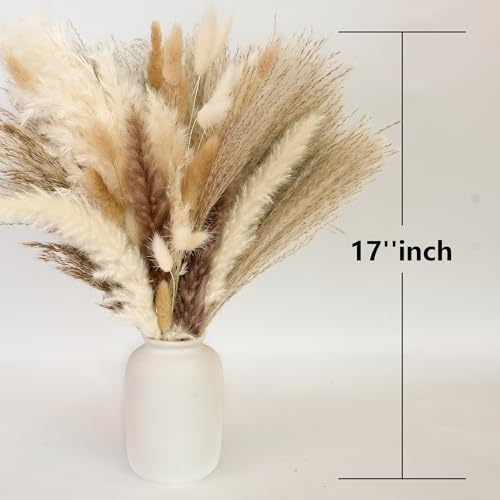 300 PCS Dried Pampas Grass and Flower Bouquet Set for Boho Home Decor