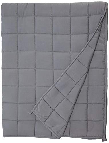 Queen Size 15lbs Weighted Blanket with Glass Beads - Dark Grey