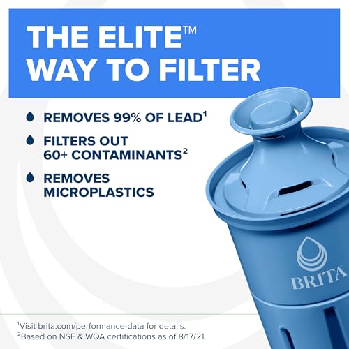 Large 10-Cup Water Filter Pitcher with Included Elite Filter - White