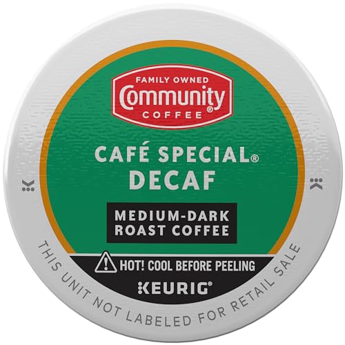 Community Coffee Caf? Special Decaf, Medium-Dark Roast, Single-Serve Keurig K-Cup Pods, 32 Count (Pack of 1)