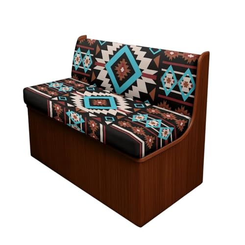 RV Dinette Cushion Covers Set - Soft Stretch Aztec Design, Washable
