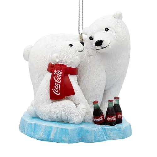 Coca-Cola Polar Bear & Cub Christmas Ornament - 3 Inch Holiday Decor