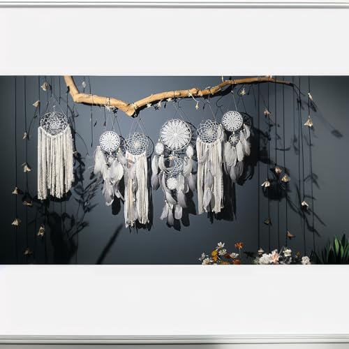 Large Boho Dream Catcher Wall Decor with Luxurious Feathers and Beads
