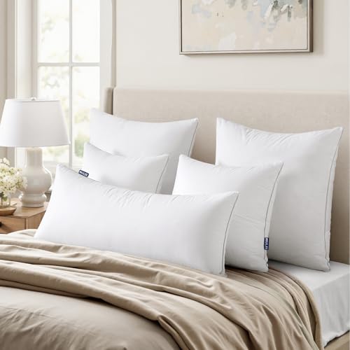 20x20 Inch Throw Pillow Inserts - Set of 2 Cotton Decorative Couch Pillows