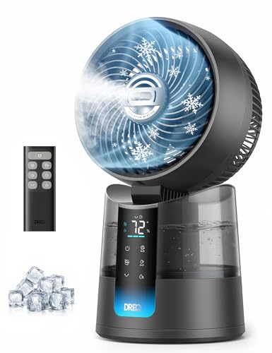 Oscillating Misting Fan with Ultrafine Mist and 6 Speeds, Grey