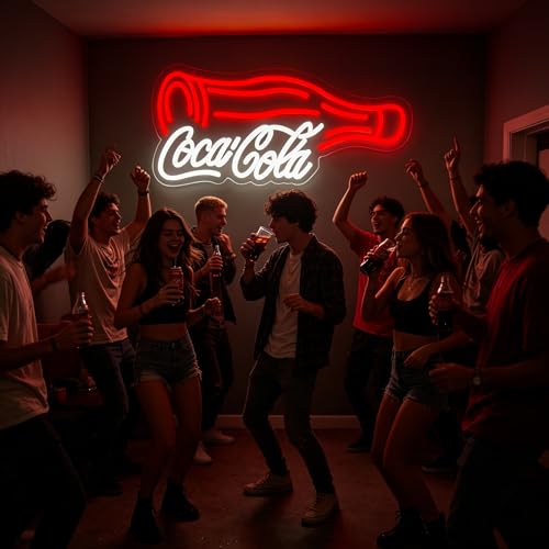 Cola Neon Sign for Wall Dimmable LED Neon Light – Red-A | Brineon