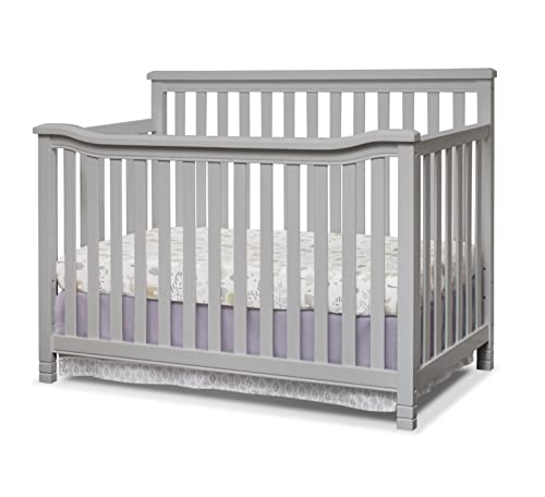 Sorelle Palisades 3-Piece Nursery Set with Convertible Crib & Dresser - Grey