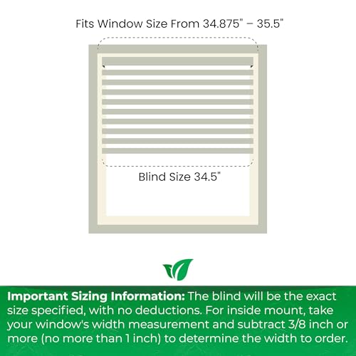 2" Cordless Faux Wood Blinds with Valance - 34.5" W x 48" H - Pure White