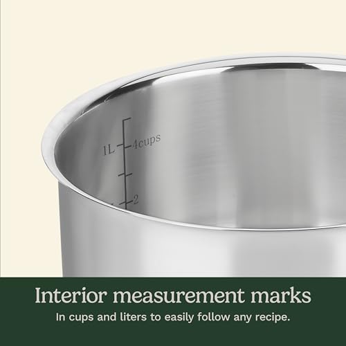 1.5-Quart Stainless Steel Saucepan with Lid, Oven & Induction Safe