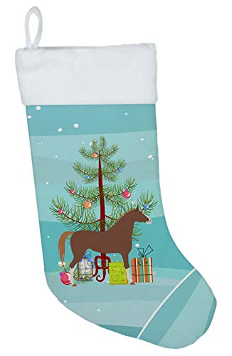 Hannoverian Horse Christmas Stocking - Teal Holiday Fireplace Decor