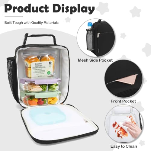 Kids Insulated Lunch Box - Soft Thermal Meal Cooler Bag for School