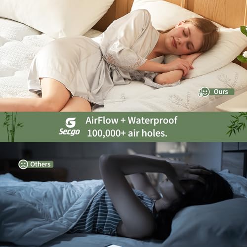 Waterproof King Mattress Topper - Breathable Rayon from Bamboo Pad