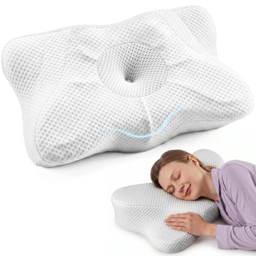 Ergonomic Memory Foam Cervical Pillow - Cooling Neck Support for Side Sleepers