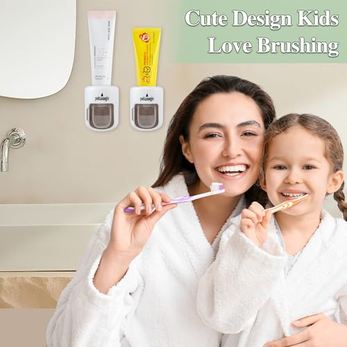 Automatic Toothpaste Dispenser, Wall-Mounted Hands-Free Bathroom Organizer